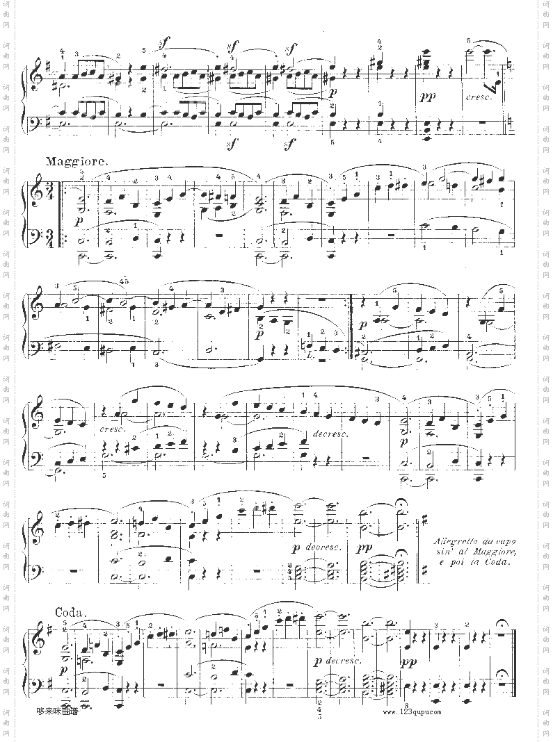 E大调第九钢琴奏鸣曲Op.14No—1-贝多芬