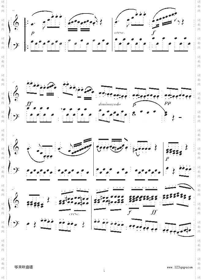 C大调小奏鸣曲第一乐章-克来门蒂