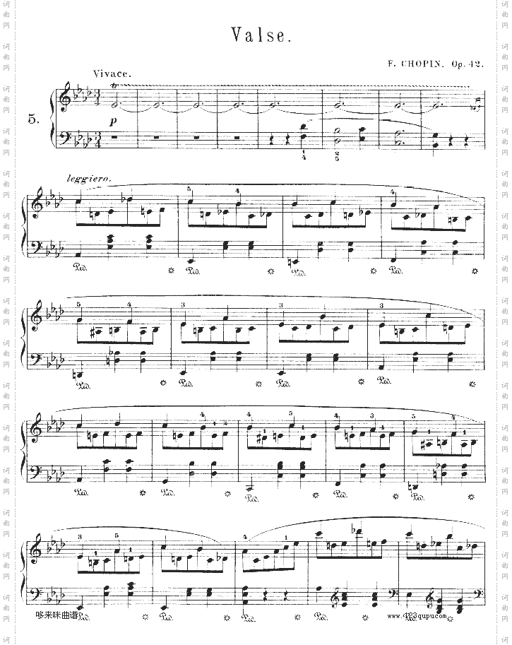 降A大调圆舞曲作品42-肖邦