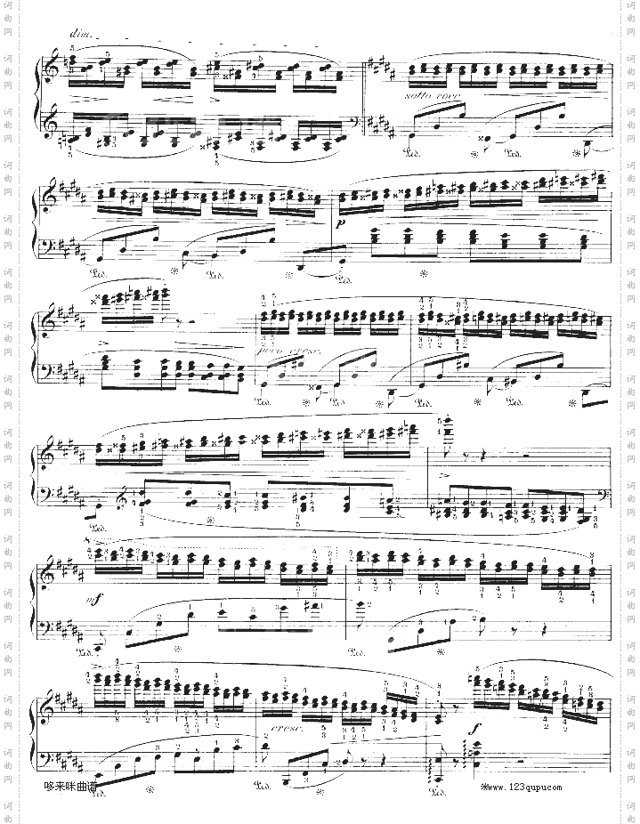 升g小调练习曲作品25-6-肖邦