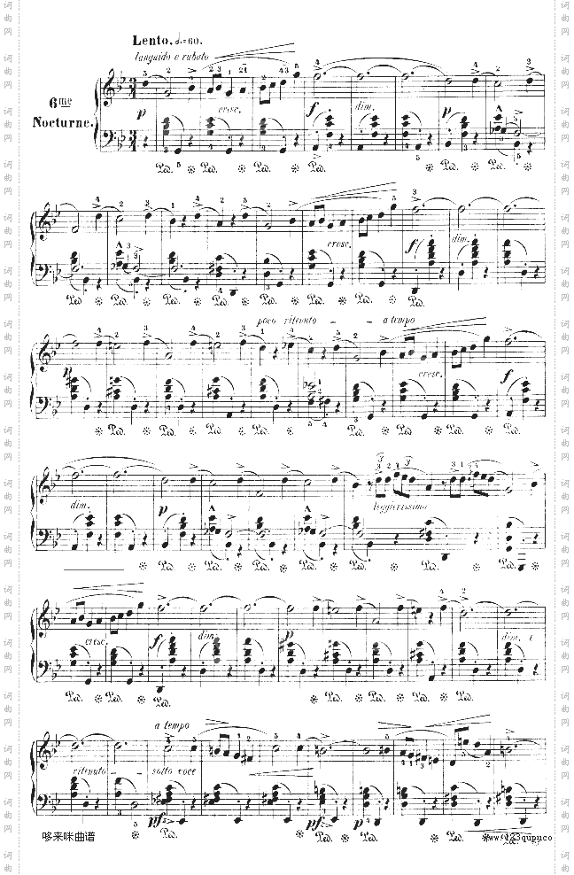 g小调夜曲作品15号-OP15-NO.3-肖邦