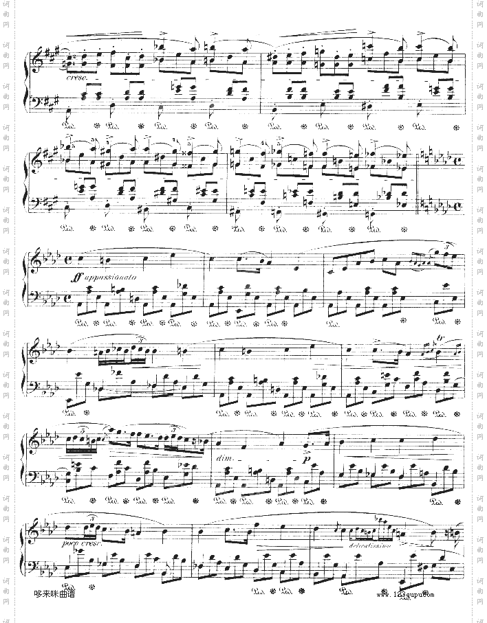 B大调夜曲作品32号-OP32NO.2-肖邦