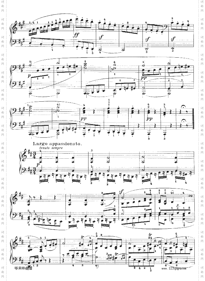 A大调第二钢琴奏鸣曲-贝多芬