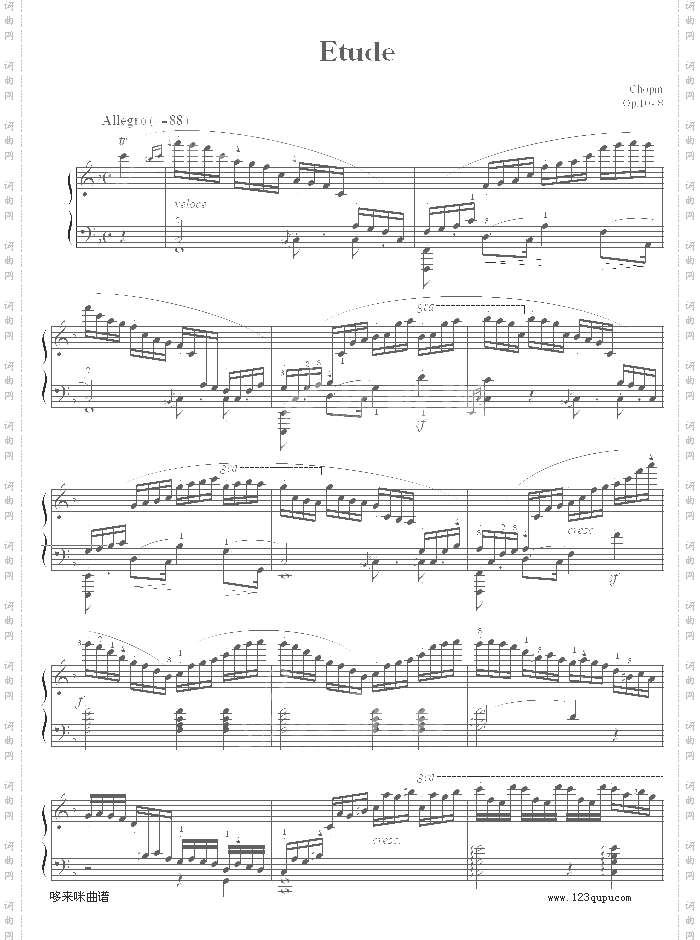 第八练习曲-EtudeOp.10-8-肖邦