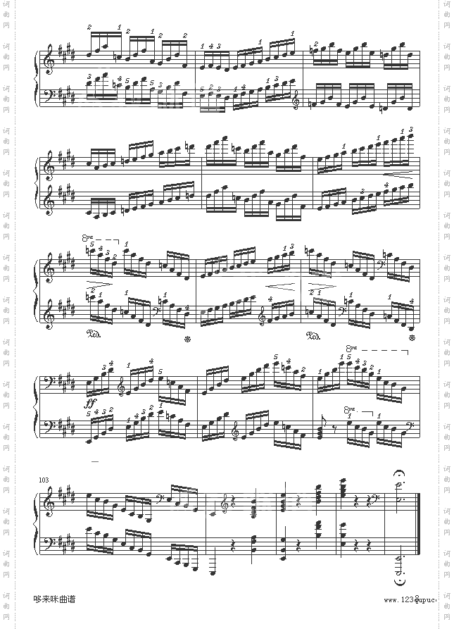 E大调练习曲-莫什科夫斯基