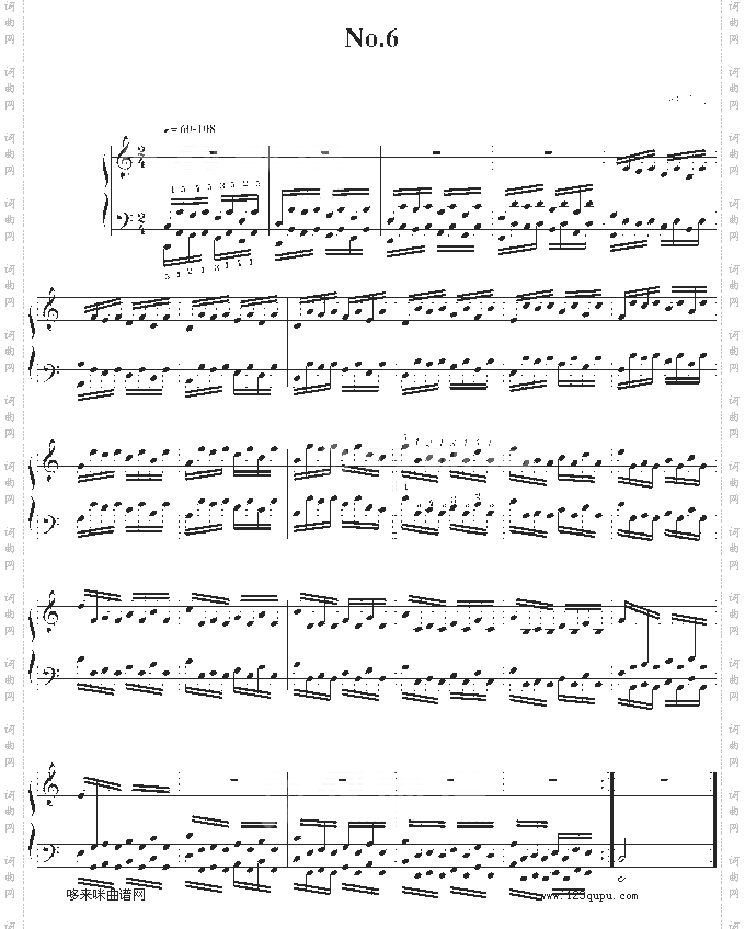 哈农指法练习6-我学钢琴-哈农