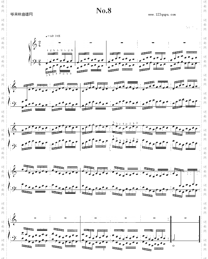 哈农指法练习8-我学钢琴-哈农