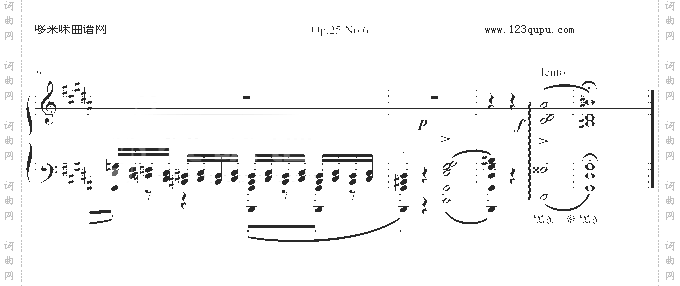 肖邦练习曲Op.25No.6-肖邦