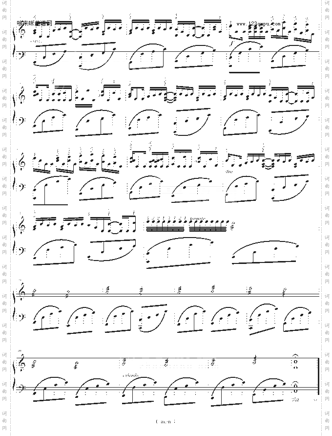 卡农-GeorgeWinston版附指法-帕赫贝尔-Pachelbel