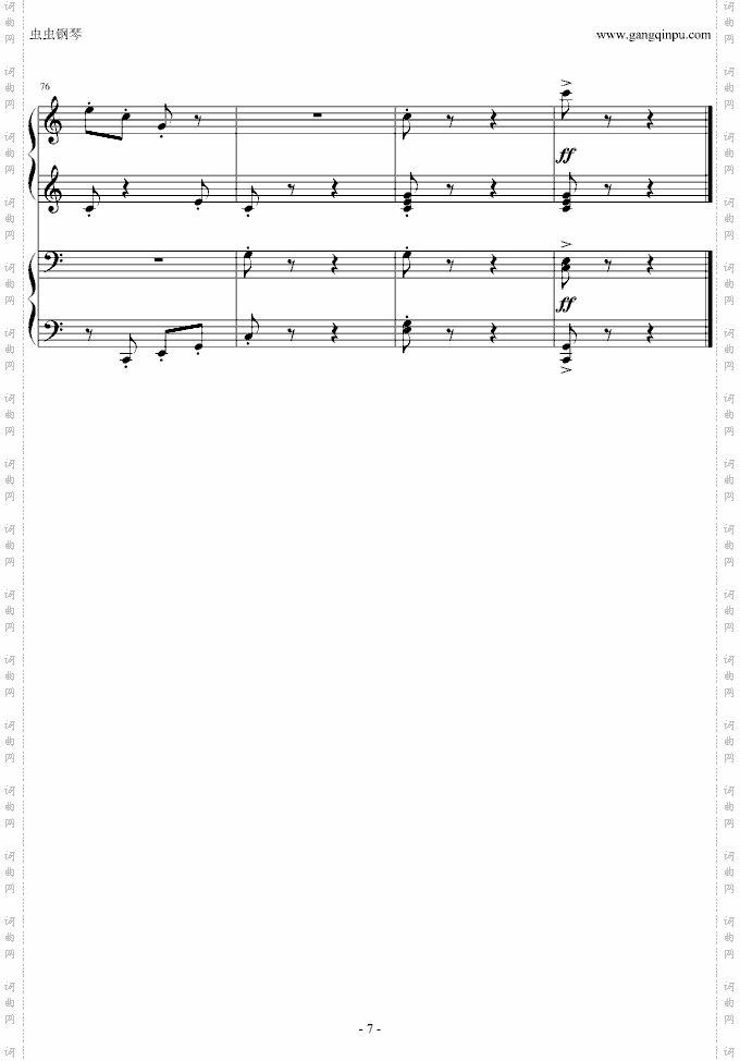 拨奏波尔卡舞曲四手联弹