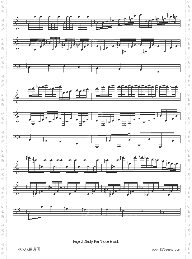StudyForThreeHands-海上钢琴师