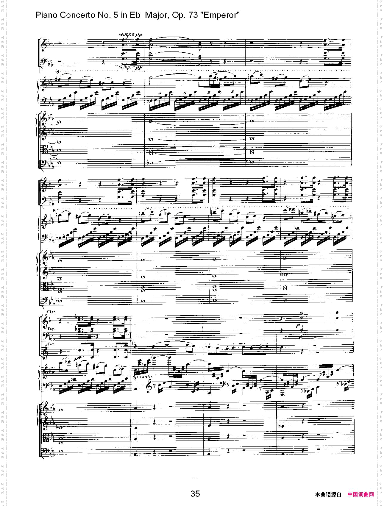 Eb大调钢琴第五协奏曲Op.73“皇帝”第一乐章二