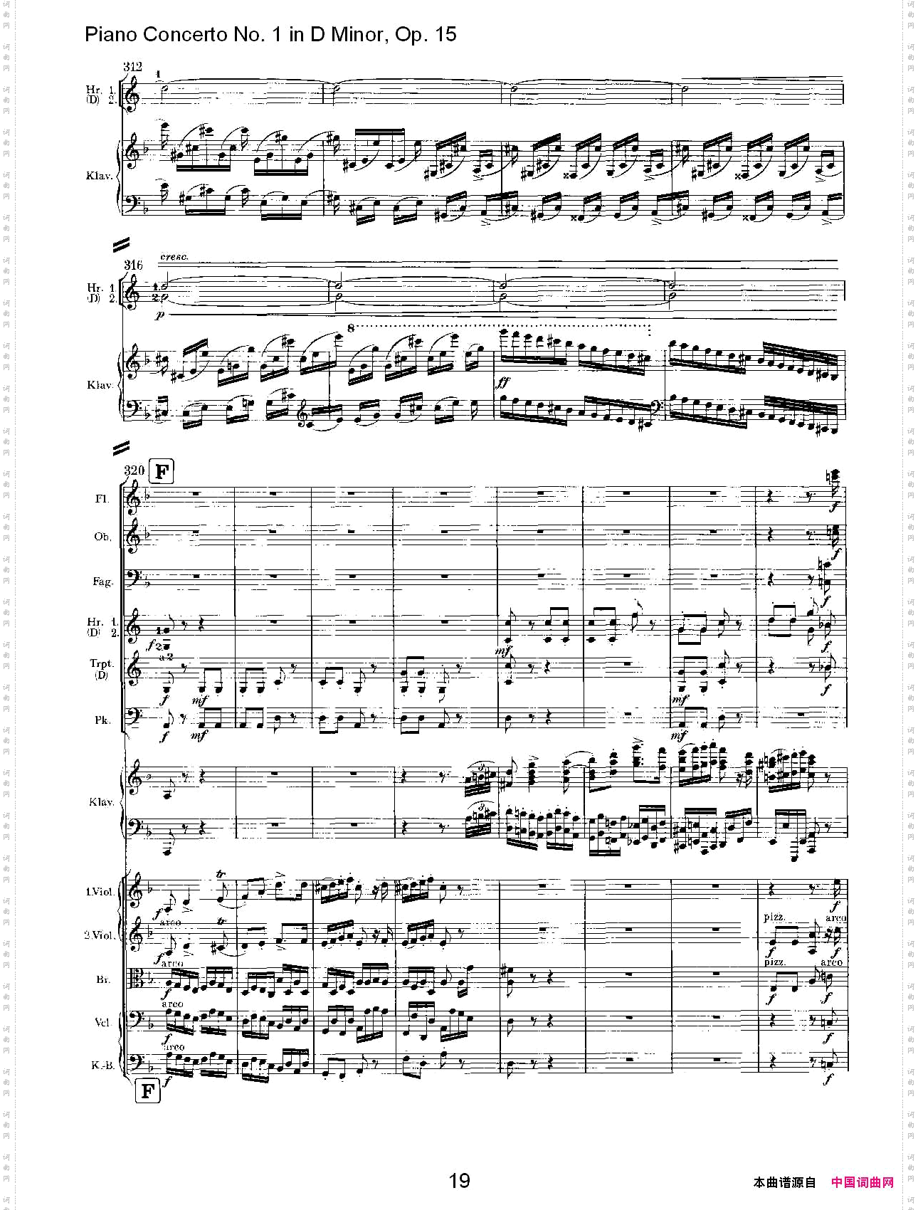 D小调钢琴第一协奏曲,Op.15第三乐章一