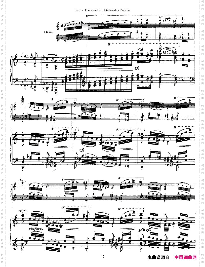 李斯特六首帕格尼尼练习曲之五
