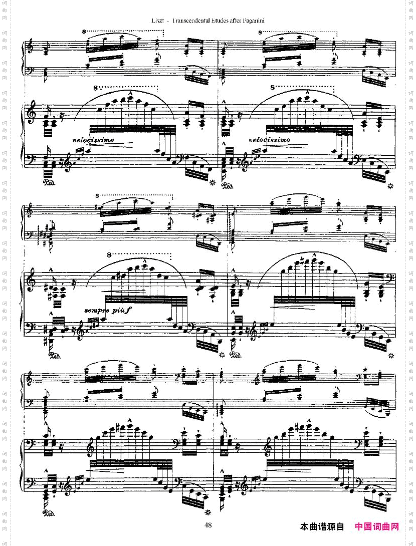 李斯特六首帕格尼尼练习曲之五