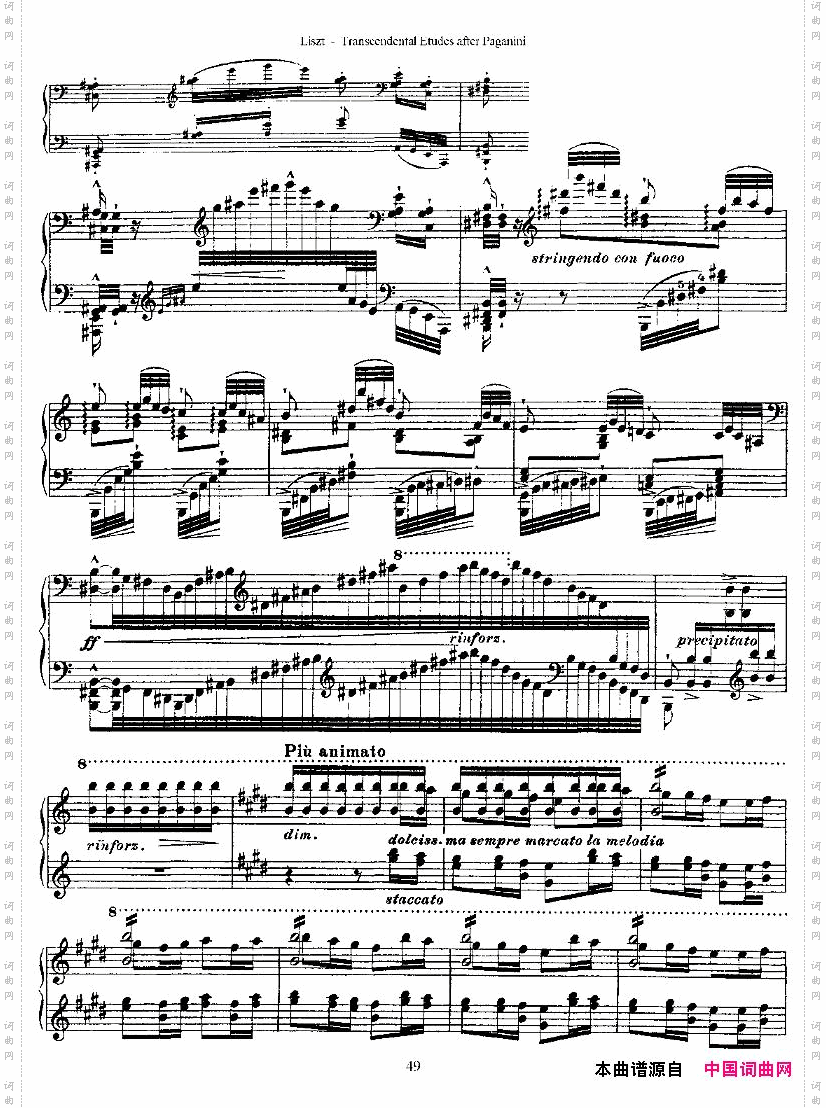 李斯特六首帕格尼尼练习曲之五
