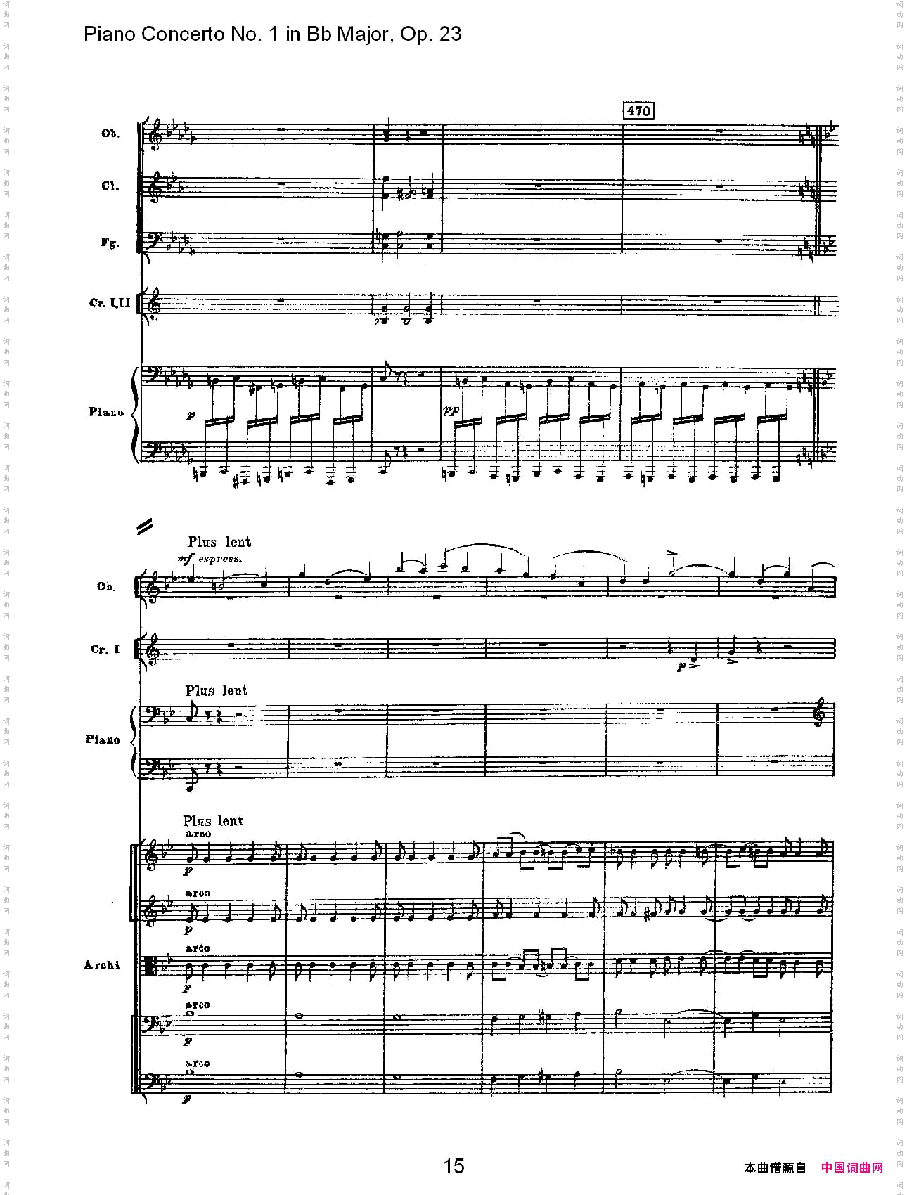 Bb大调第一钢琴协奏曲,Op.23第一乐章第二部一