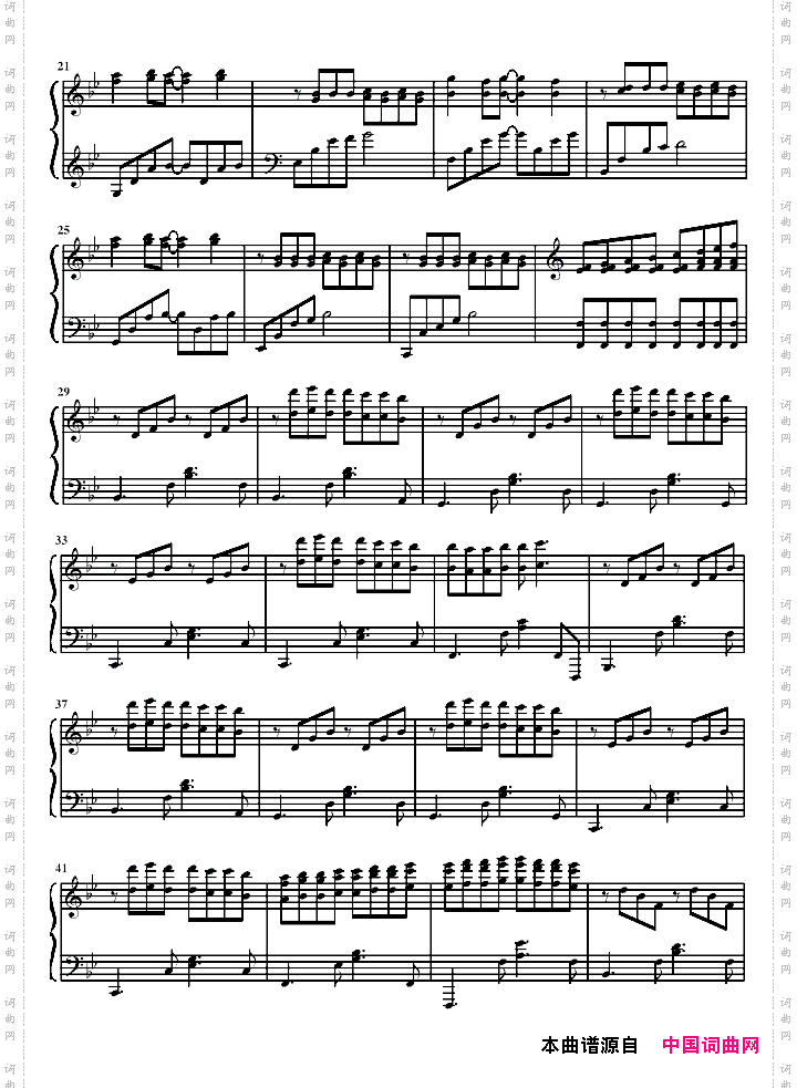 降B大调钢琴曲