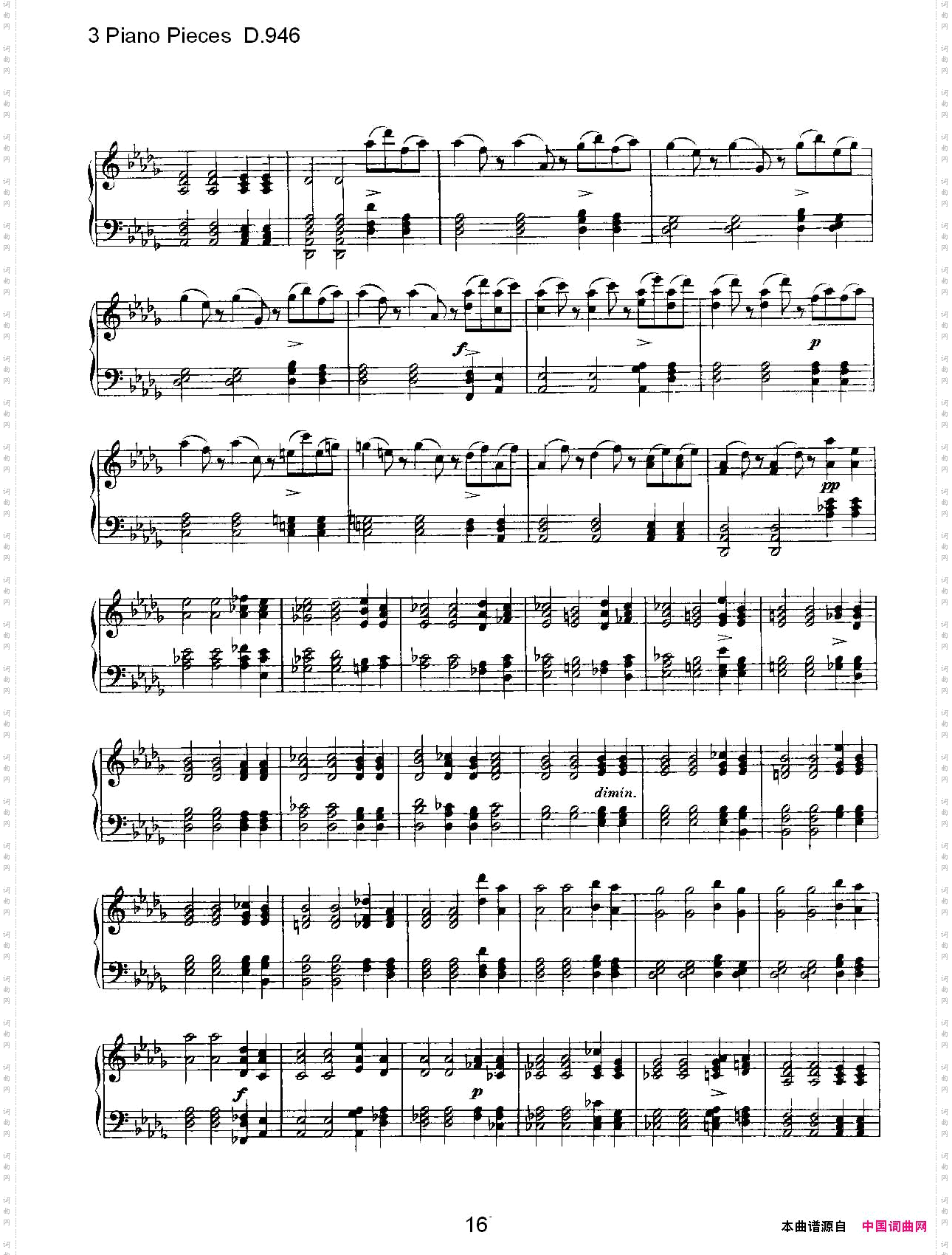 3PianoPiecesD.946钢琴三联奏D.946