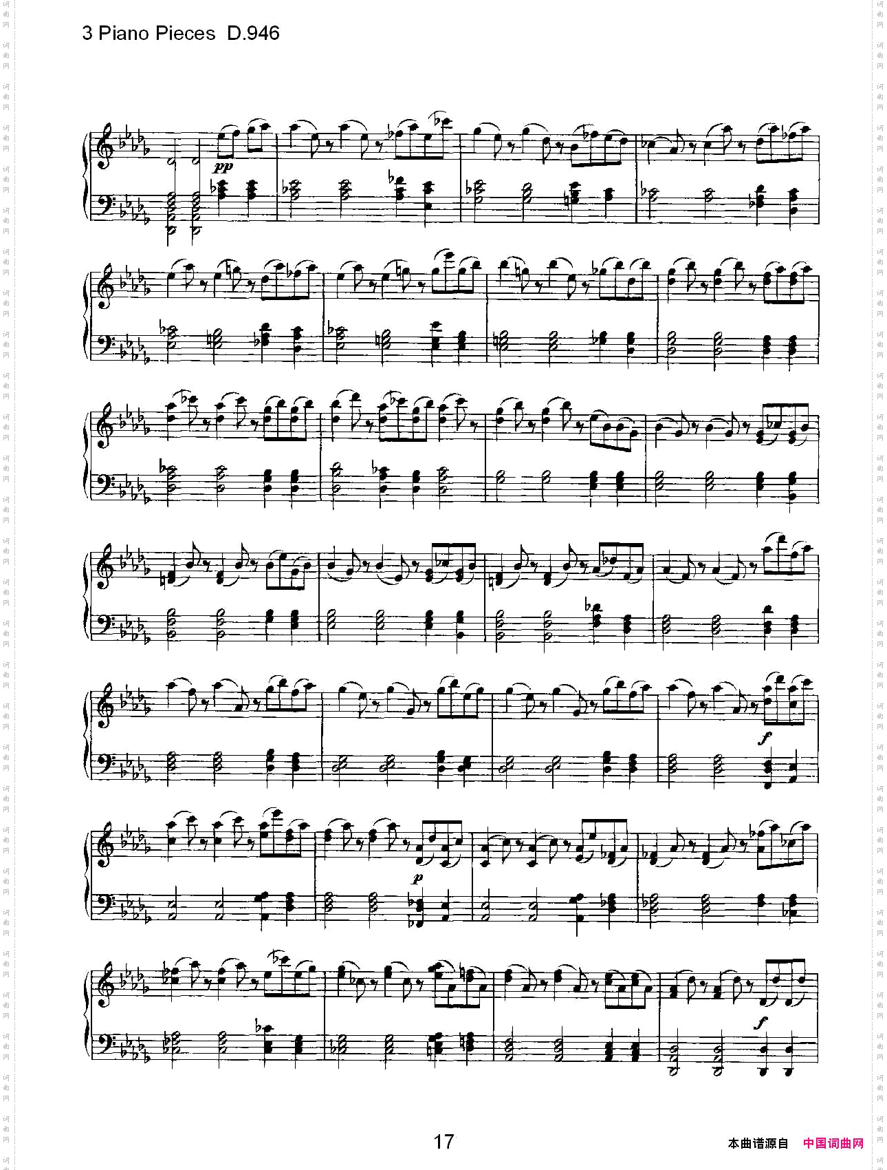 3PianoPiecesD.946钢琴三联奏D.946
