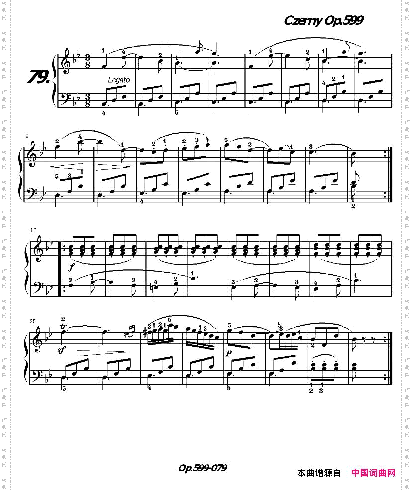 《车尔尼练习曲》OP.599之071-080