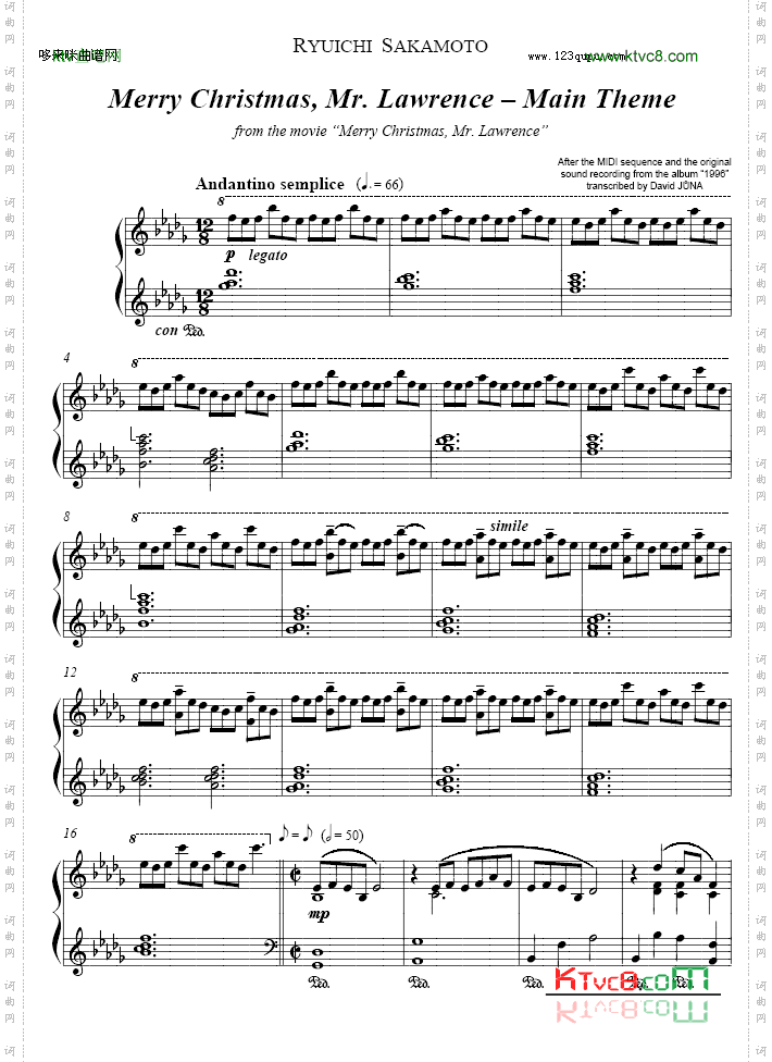 MerryChristmasMr.Lawrencemaintheme-RyuichiSakamoto
