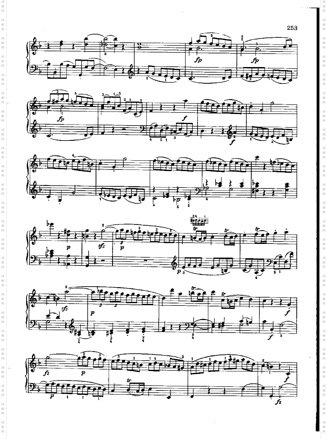 奏鸣曲Nr.533键盘类钢琴