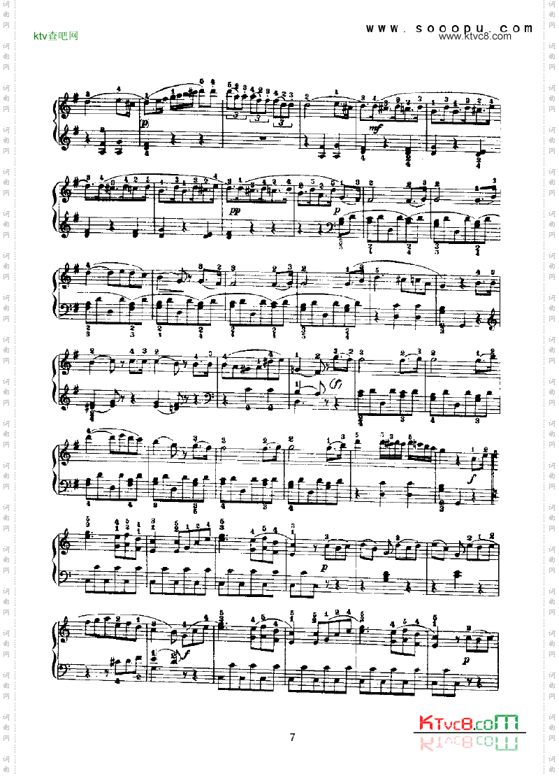 G大调奏鸣曲键盘类钢琴