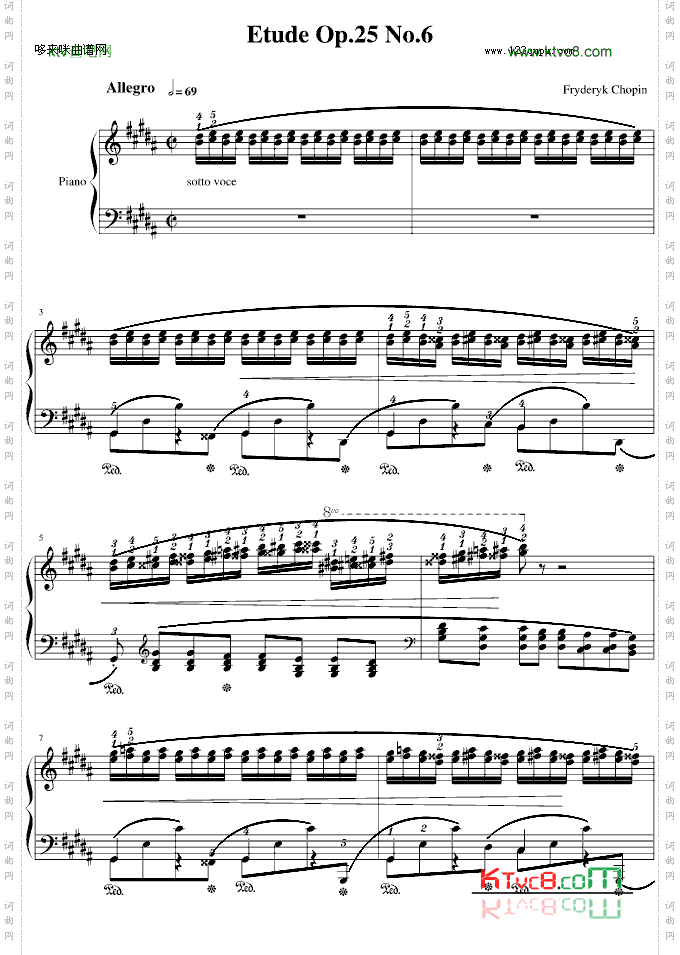 肖邦三度练习曲op.25no.6-肖邦