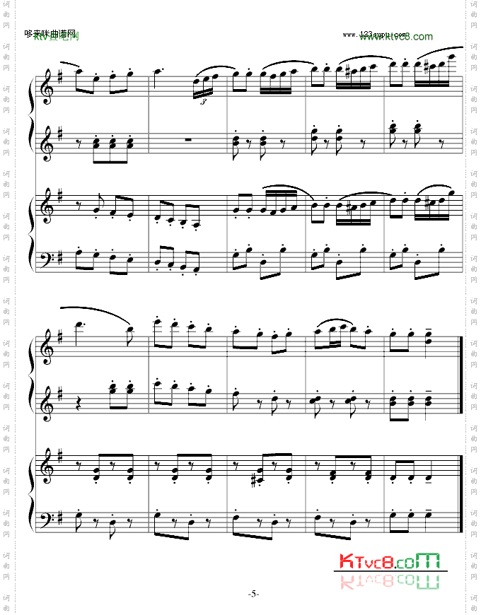 巡逻兵进行曲-四手联弹-弗兰克·米查姆