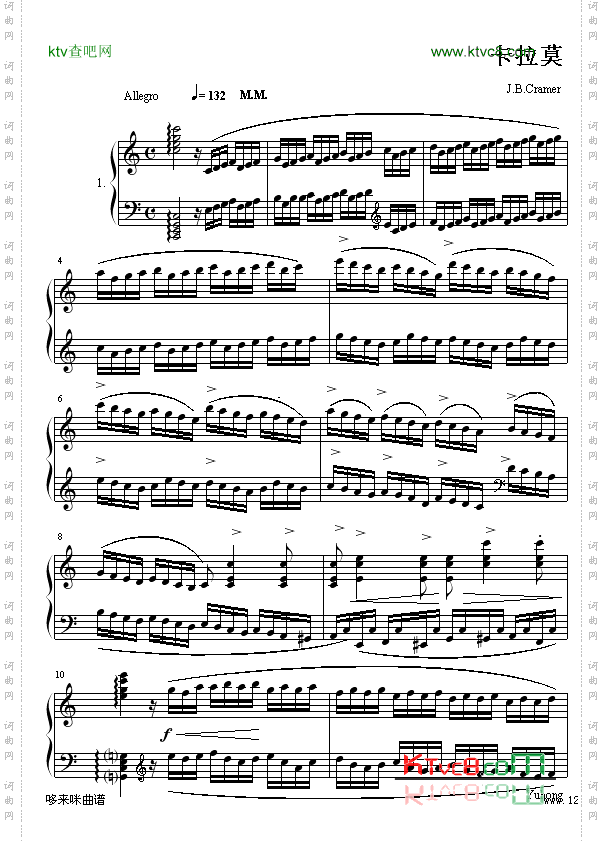 60首钢琴练习曲NO.1-克拉莫