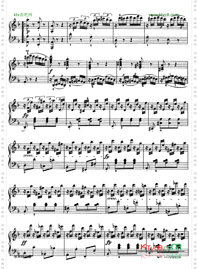 F大调第六钢琴奏鸣曲-Op.10—2-贝多芬