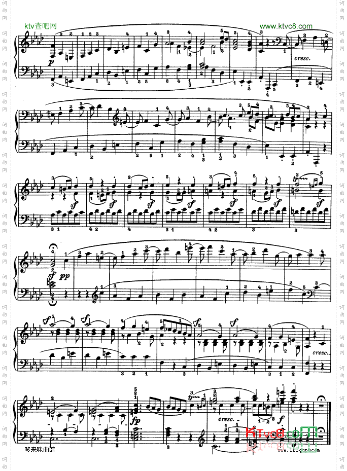 F大调第六钢琴奏鸣曲-Op.10—2-贝多芬