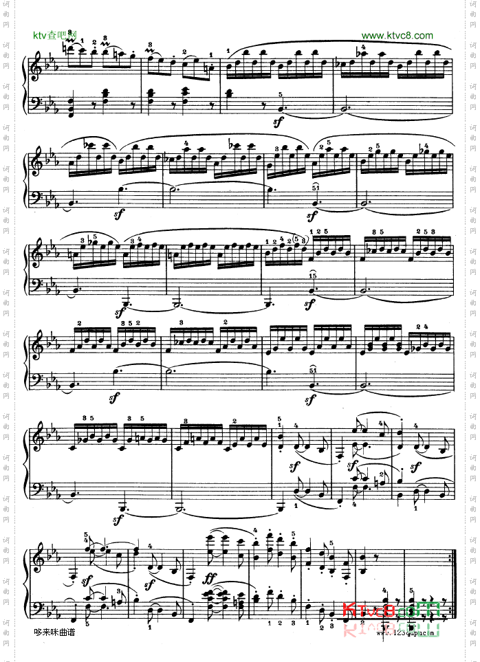 降E大调第四钢琴奏鸣曲-Op.7-贝多芬