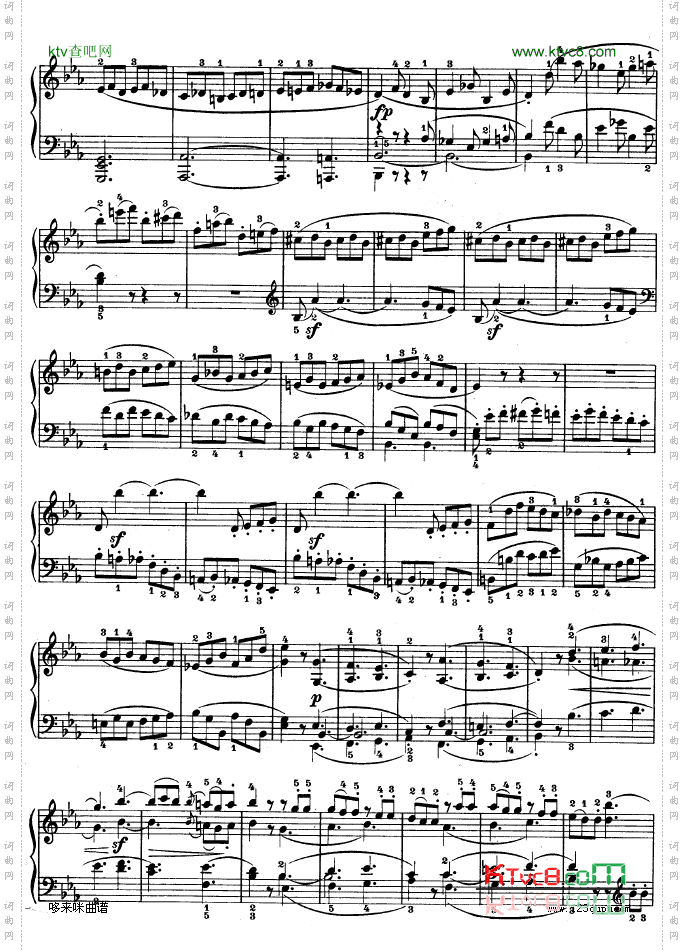 降E大调第四钢琴奏鸣曲-Op.7-贝多芬