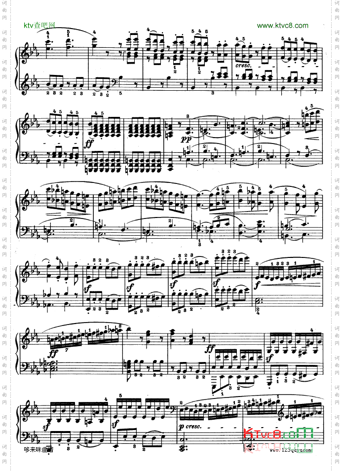 降E大调第四钢琴奏鸣曲-Op.7-贝多芬