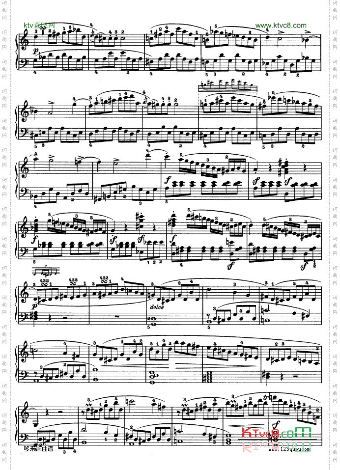 第三钢琴奏鸣曲-Op.2No.3-贝多芬