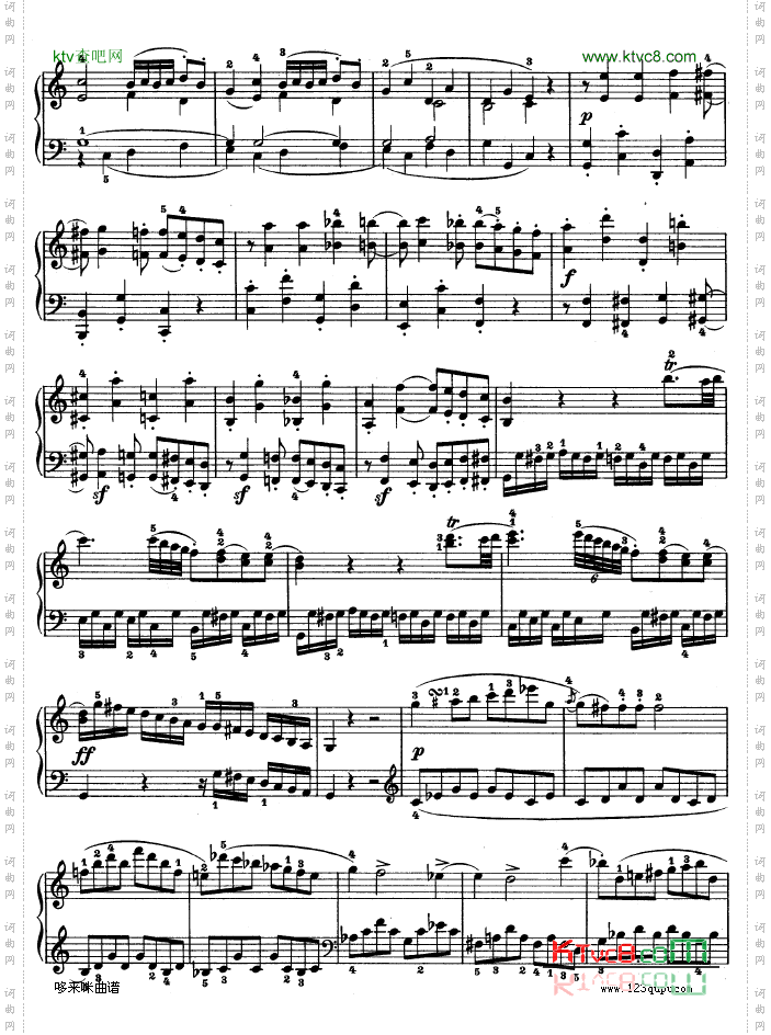 第三钢琴奏鸣曲-Op.2No.3-贝多芬