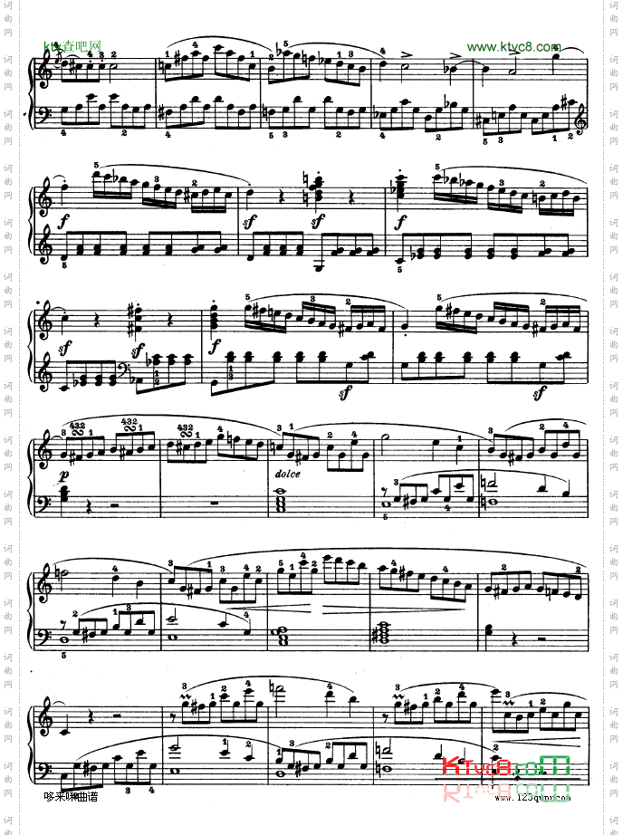 第三钢琴奏鸣曲-Op.2No.3-贝多芬