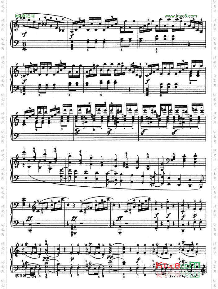 第三钢琴奏鸣曲-Op.2No.3-贝多芬