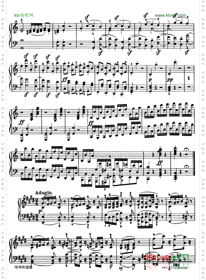 第三钢琴奏鸣曲-Op.2No.3-贝多芬
