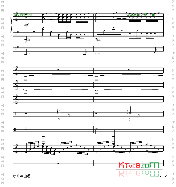 水边的阿狄丽娜-乐队总谱版-克莱德曼