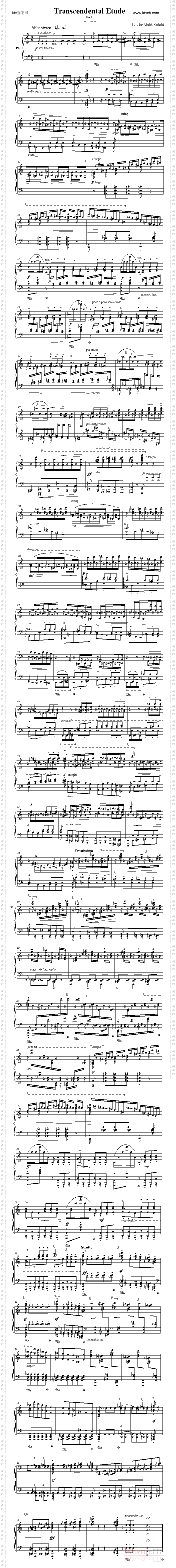 李斯特超凡练习曲第二首
