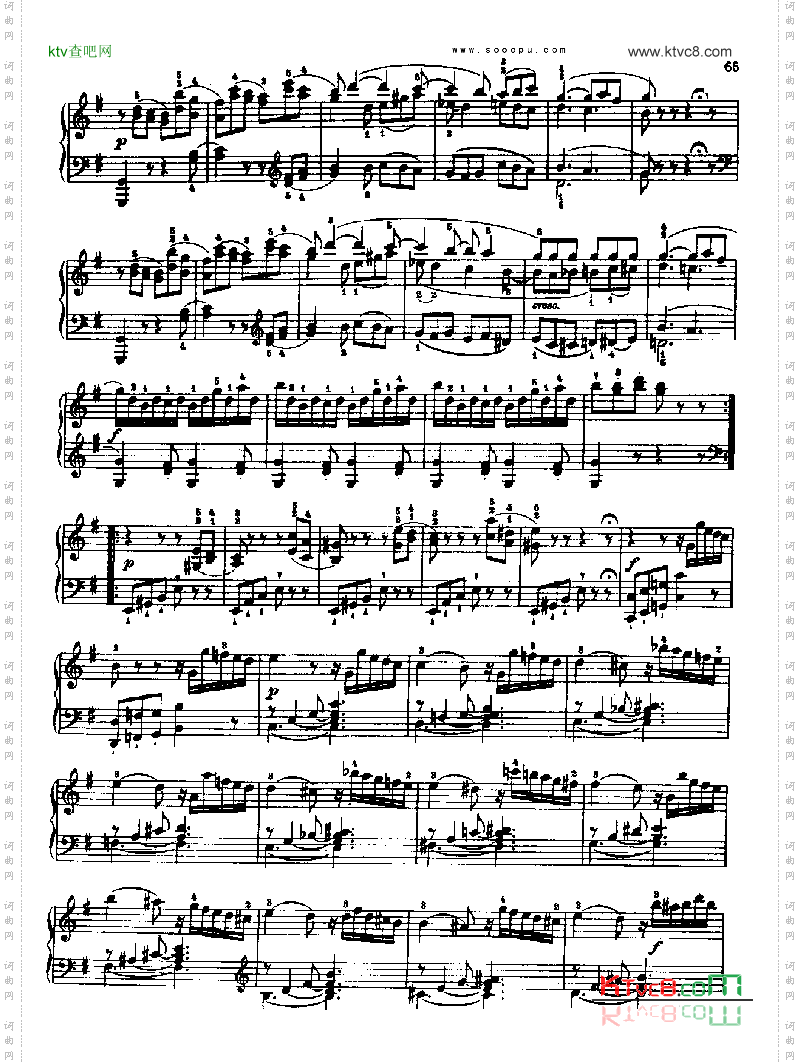 奏鸣曲八1778年出版键盘类钢琴