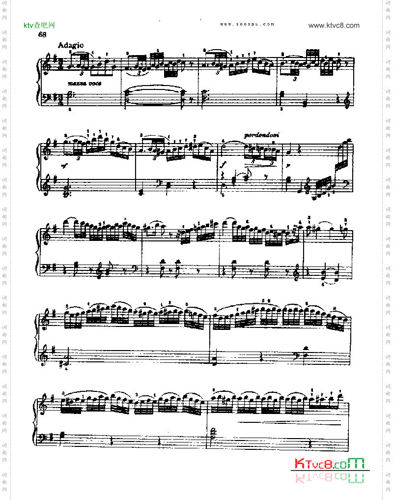 奏鸣曲八1778年出版键盘类钢琴