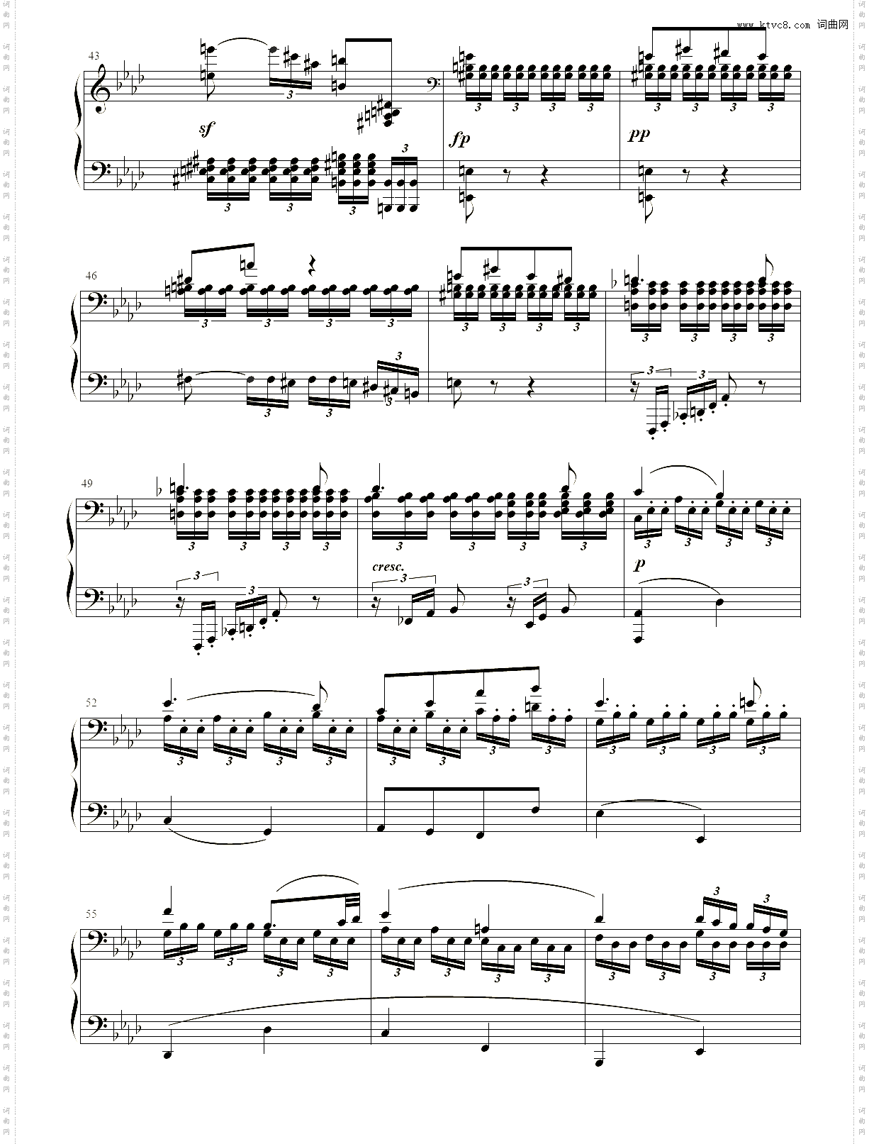 贝多芬悲怆奏鸣曲第二乐章_完整精确版