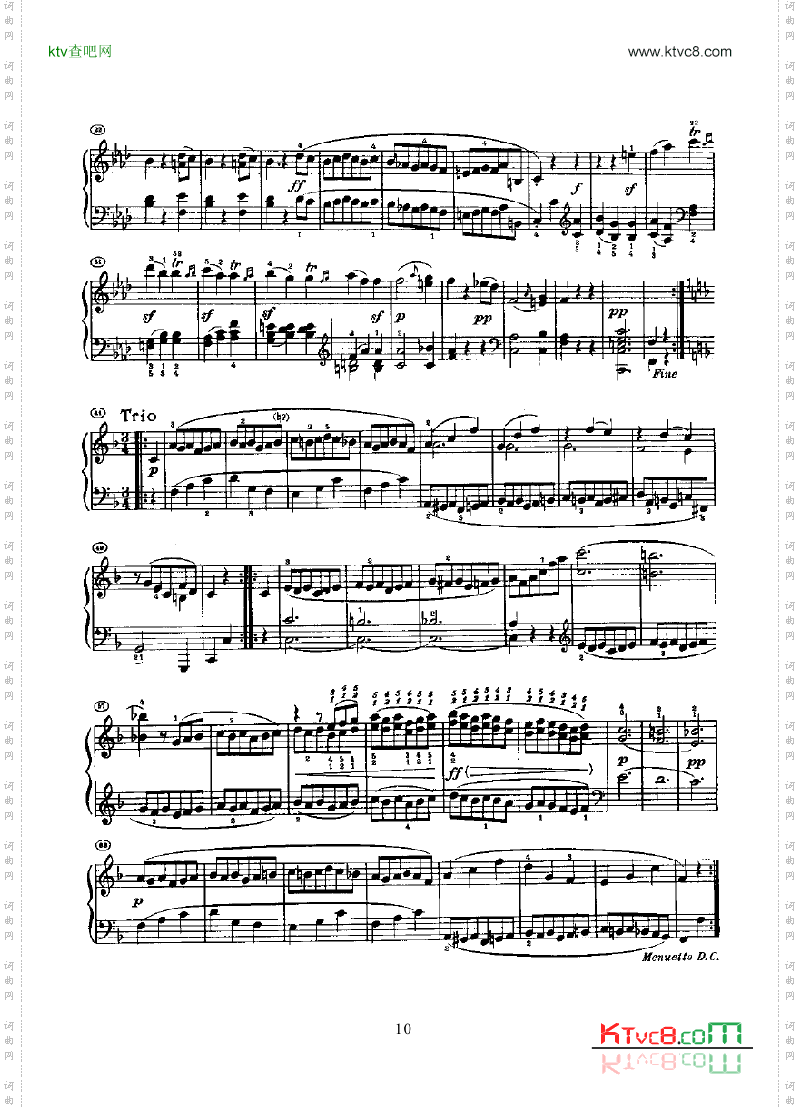 奏鸣曲Opus2Nr.1键盘类钢琴