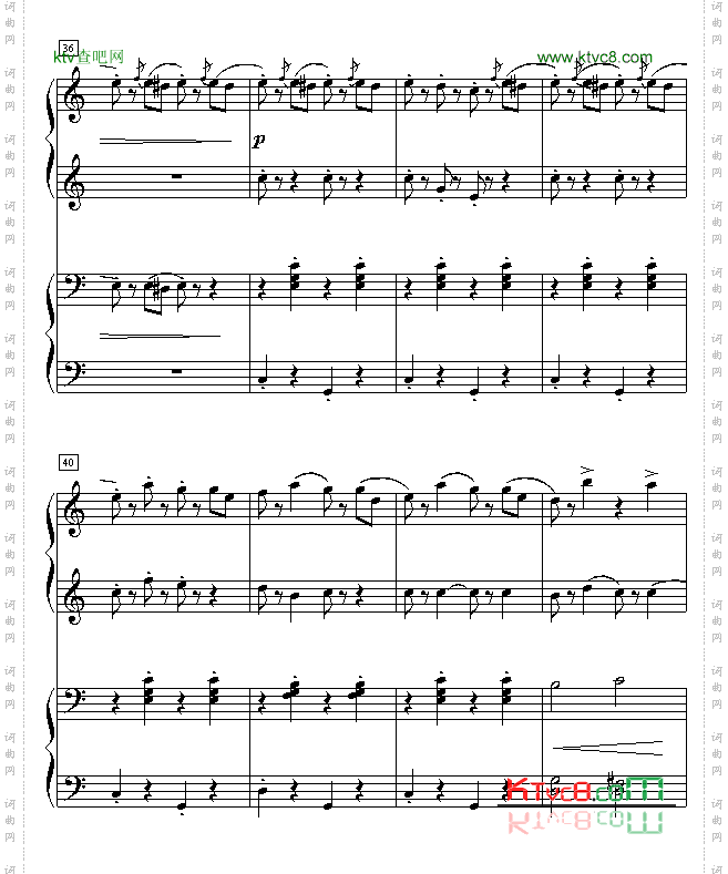 拉德斯基进行曲双钢琴