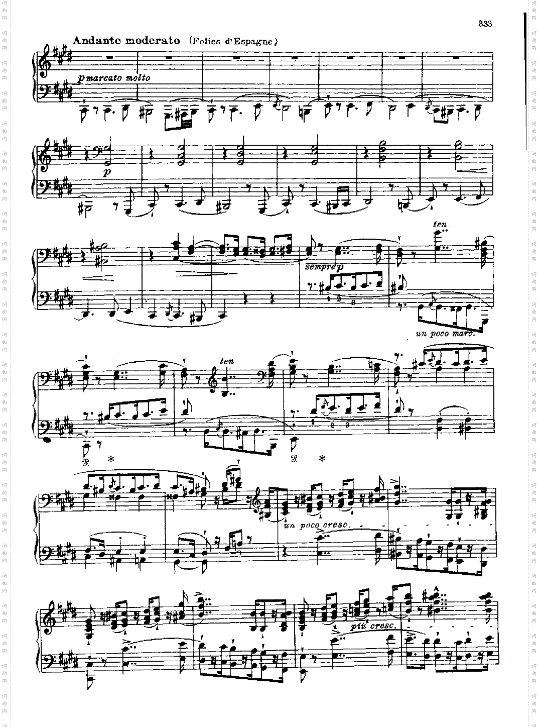 西班牙狂想曲键盘类钢琴