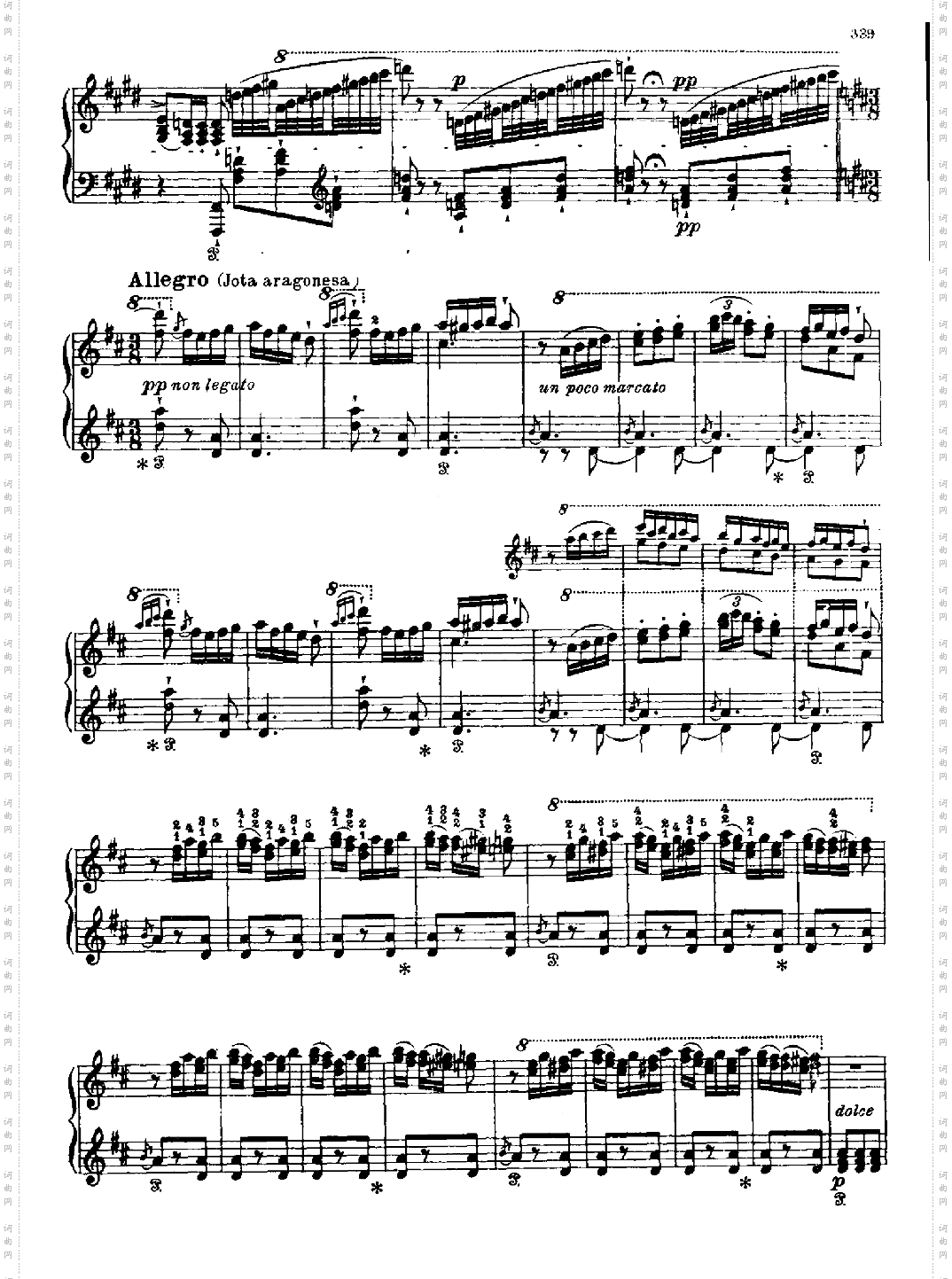 西班牙狂想曲键盘类钢琴